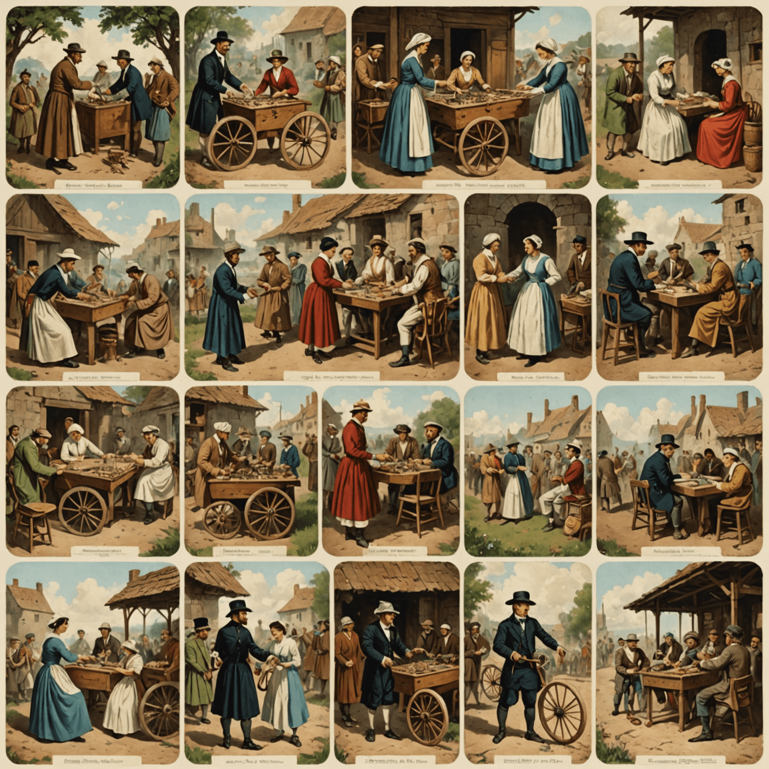 Un collage de imágenes históricas mostrando diferentes juegos de spinning a través de las culturas y épocas